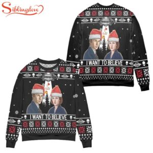 Mr And Mrs Smith I Want To Believe Music Ugly Christmas Sweater