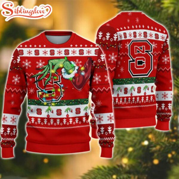 NC State Wolfpack NCAA Grinch Stole Ugly Christmas Sweater