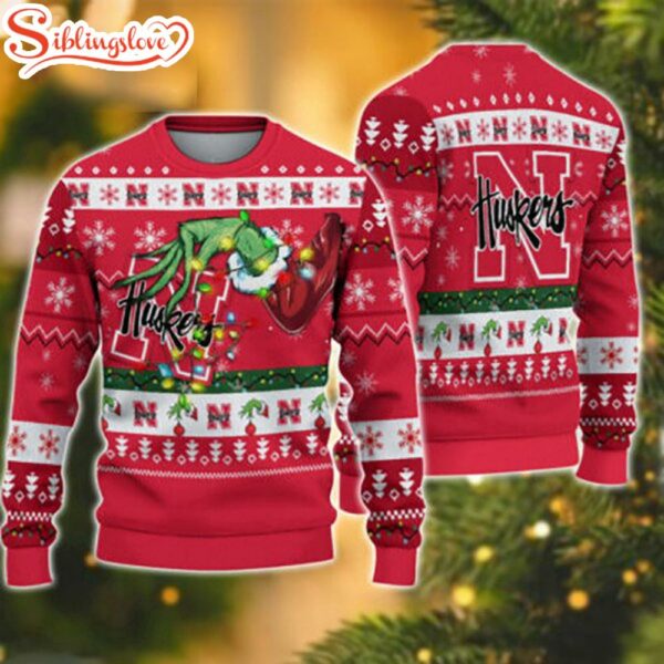 Nebraska Cornhuskers NCAA Grinch Stole Ugly Christmas Sweater