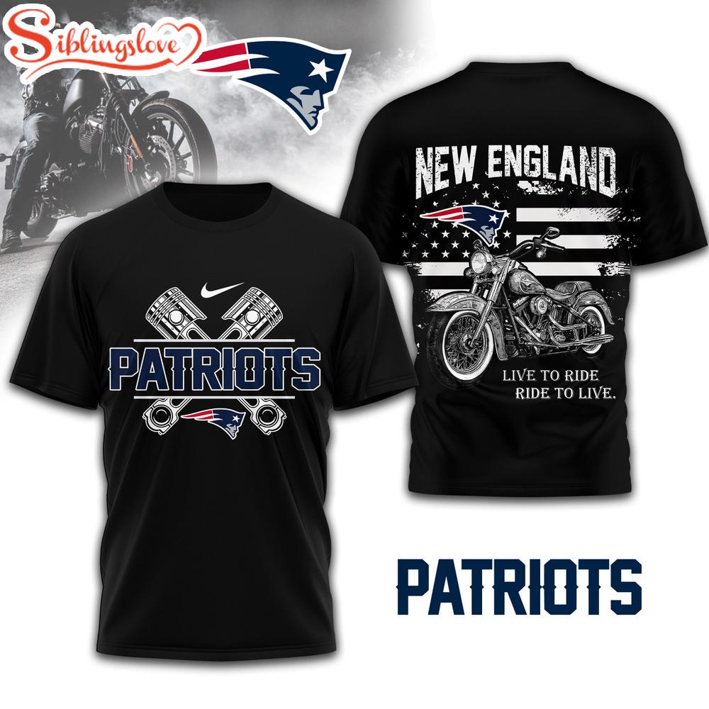 New England Patriots NFL Biker 3D T-Shirt 1 New England Patriots NFL Biker 3D T-Shirt