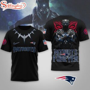 New England Patriots NFL Black Panther 3D Shirt For Fans