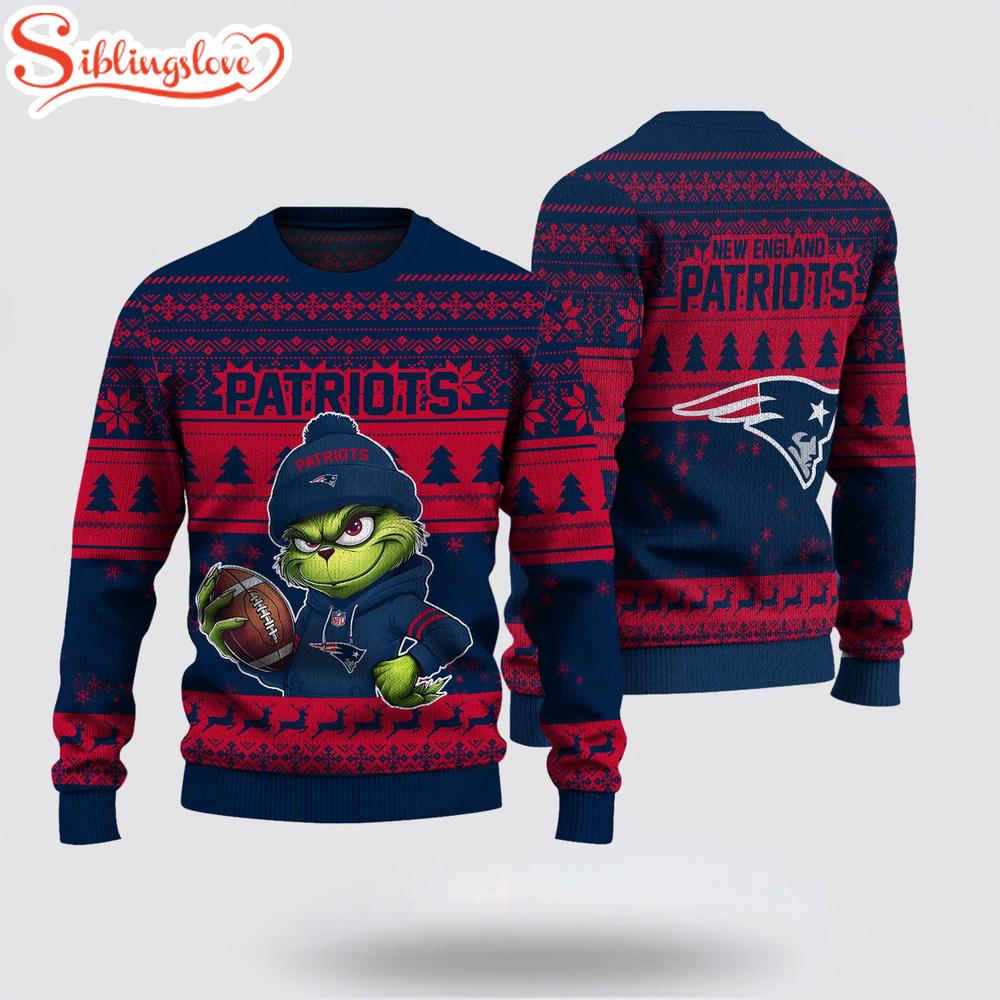 New England Patriots NFL The Grinch Ugly Christmas Sweater New England Patriots NFL The Grinch Ugly Christmas Sweater