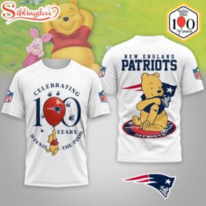 New England Patriots NFL Winnie The Pooh 100th Anniversary 3D Shirt For Fans
