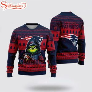 New England Patriots The Grinch Ugly Christmas Sweater