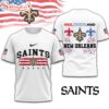 New Orleans Saints 4th Of July 3D T-Shirt For Fans