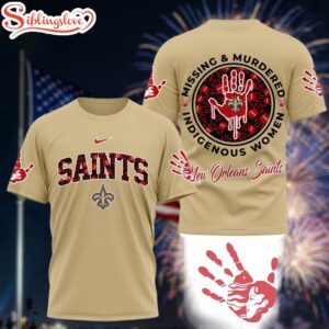 New Orleans Saints Missing & Murdered Indigenous Women Awareness 3D T-Shirt