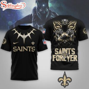 New Orleans Saints NFL Black Panther 3D Shirt For Fans