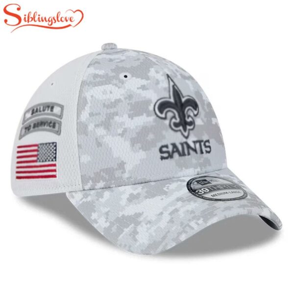 New Orleans Saints NFL Salute To Service 39THIRTY Flex Fit Baseball Cap Print