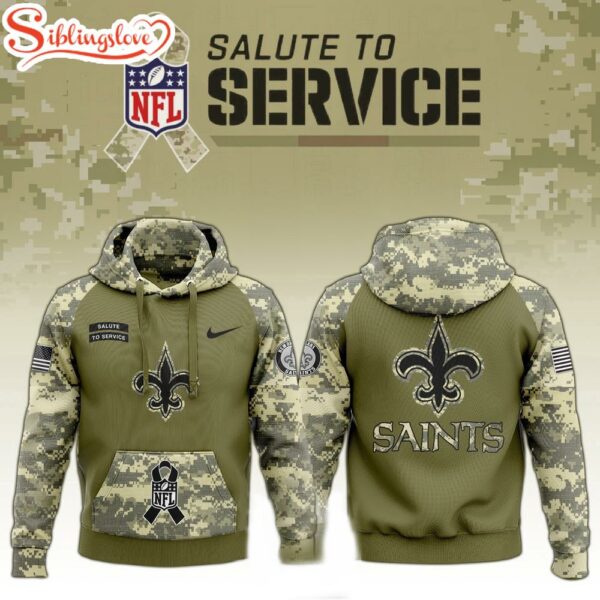 New Orleans Saints Salute to Service Hoodie 3D Shirt