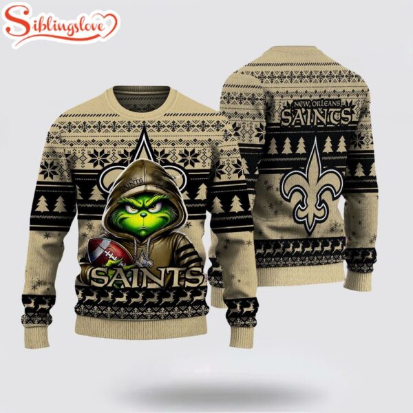 New Orleans Saints The Grinch Ugly Christmas Sweater