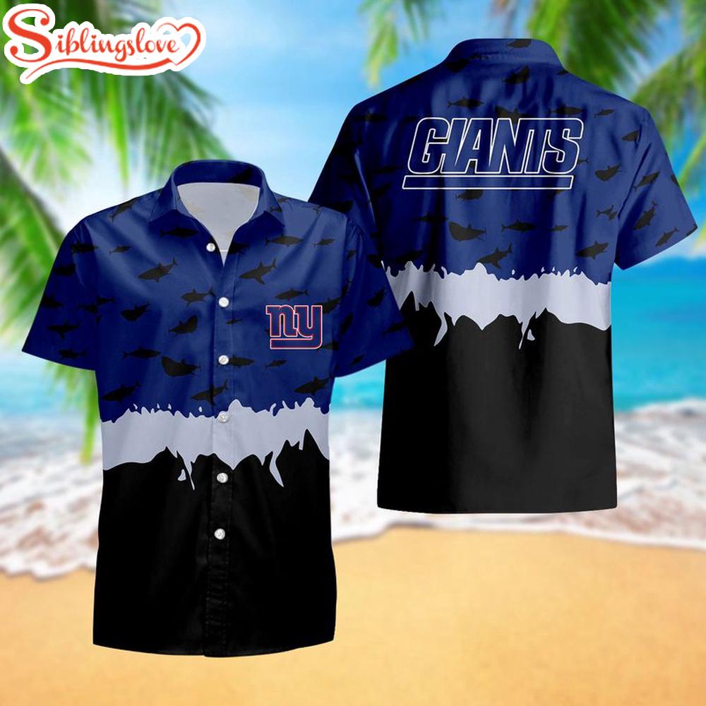 New York Giants Fish Ocean Pattern Hawaiian Shirt New York Giants Fish Ocean Pattern Hawaiian Shirt