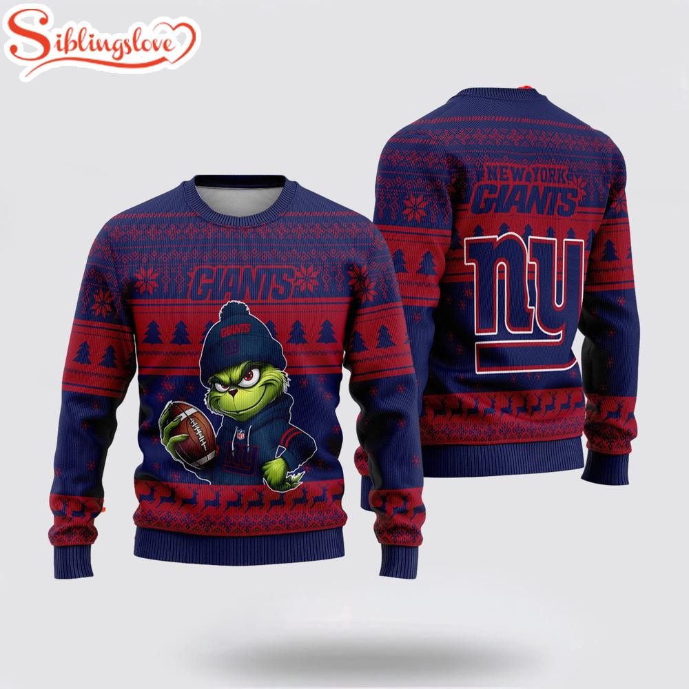 New York Giants NFL The Grinch Ugly Christmas Sweater New York Giants NFL The Grinch Ugly Christmas Sweater