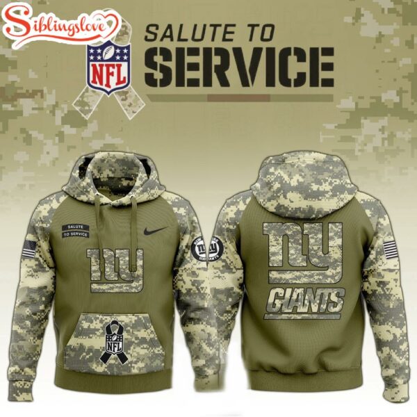 New York Giants Salute to Service Hoodie 3D Shirt