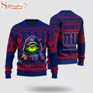 New York Giants The Grinch Ugly Christmas Sweater New York Giants The Grinch Ugly Christmas Sweater