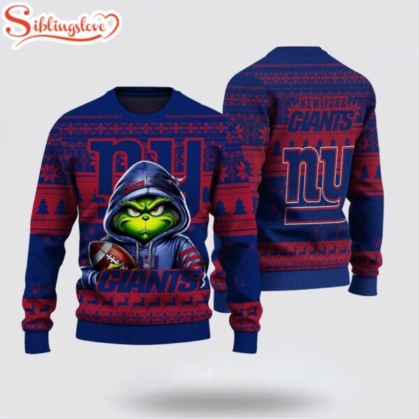New York Giants The Grinch Ugly Christmas Sweater