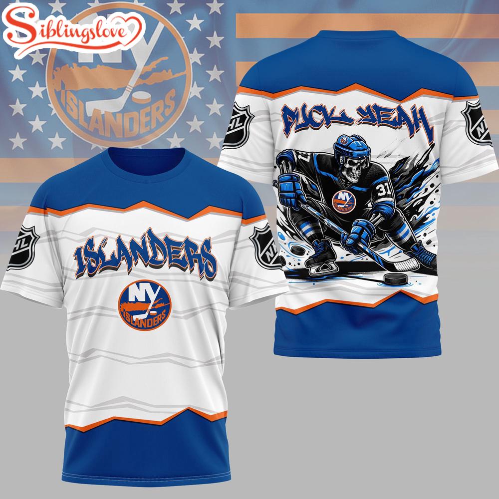 New York Islanders NHL Puck Yeah 3D T-Shirt 1 New York Islanders NHL Puck Yeah 3D T-Shirt