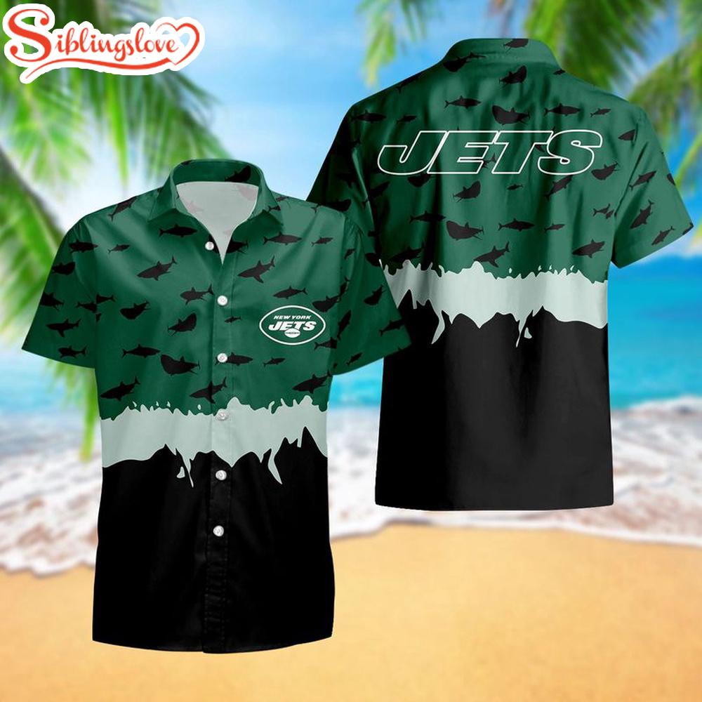 New York Jets Fish Ocean Pattern Hawaiian Shirt New York Jets Fish Ocean Pattern Hawaiian Shirt