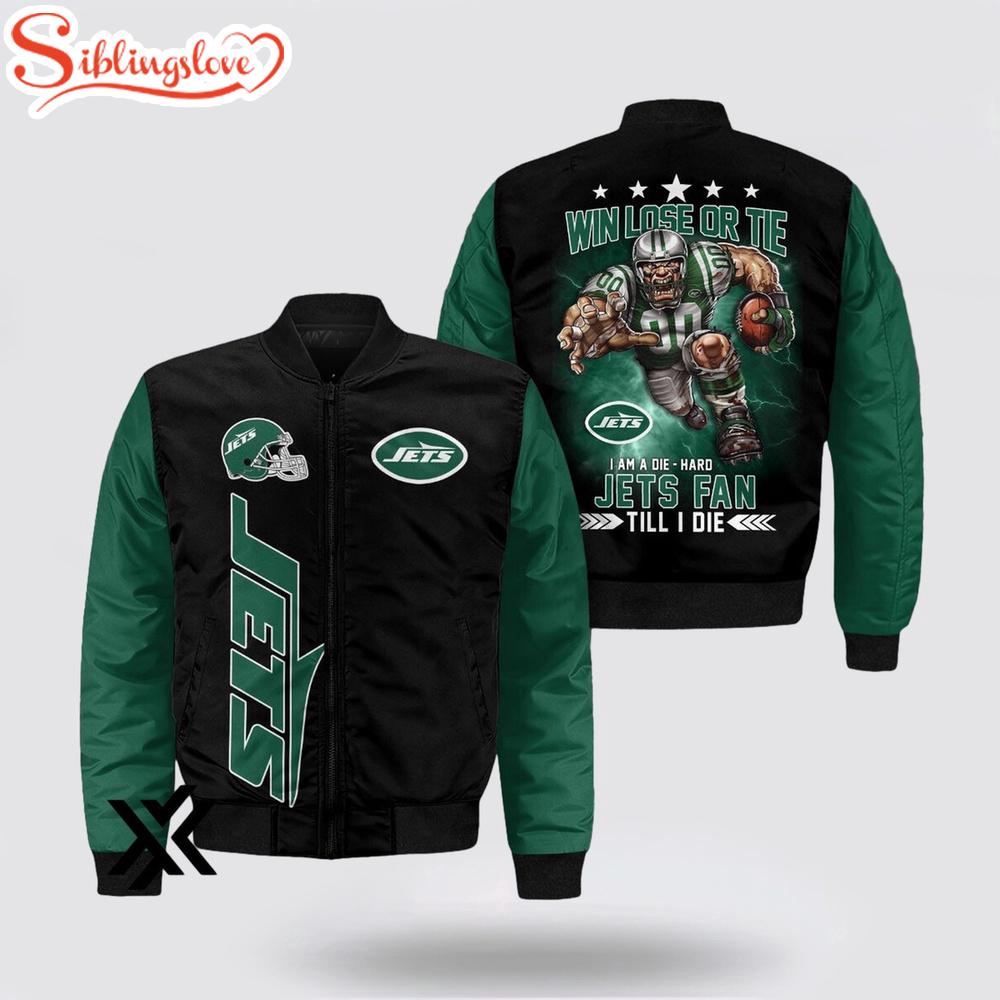 New York Jets Mascot Bomber Jacket For Fans New York Jets Mascot Bomber Jacket For Fans