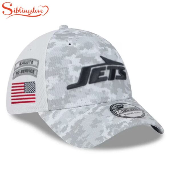 New York Jets NFL Salute To Service 39THIRTY Flex Fit Baseball Cap Print