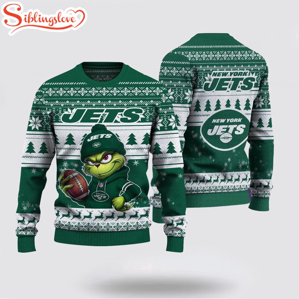 New York Jets NFL The Grinch Ugly Christmas Sweater New York Jets NFL The Grinch Ugly Christmas Sweater