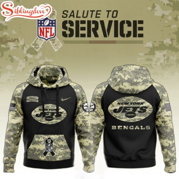 New York Jets Salute to Service Hoodie 3D Shirt For Fans