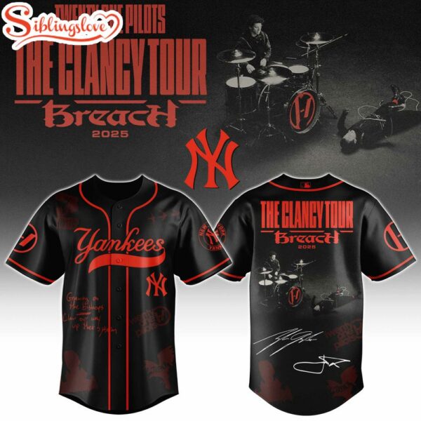 New York Yankees MLB x Twenty One Pilots The Clancy World Tour Baseball Jersey Shirt