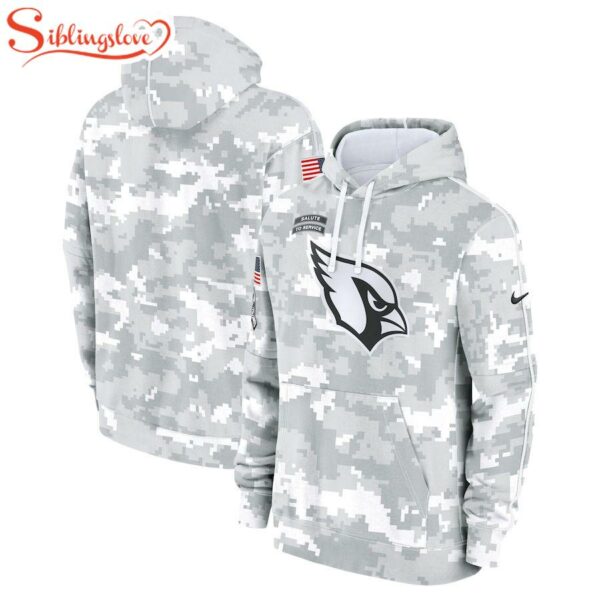 NFL Arizona Cardinals Salute To Service Camo 3D Hoodie