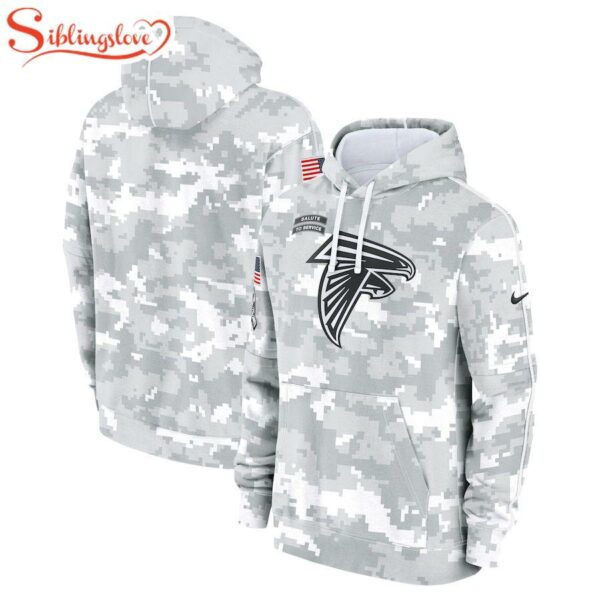 NFL Atlanta Falcons Salute To Service Camo 3D Hoodie