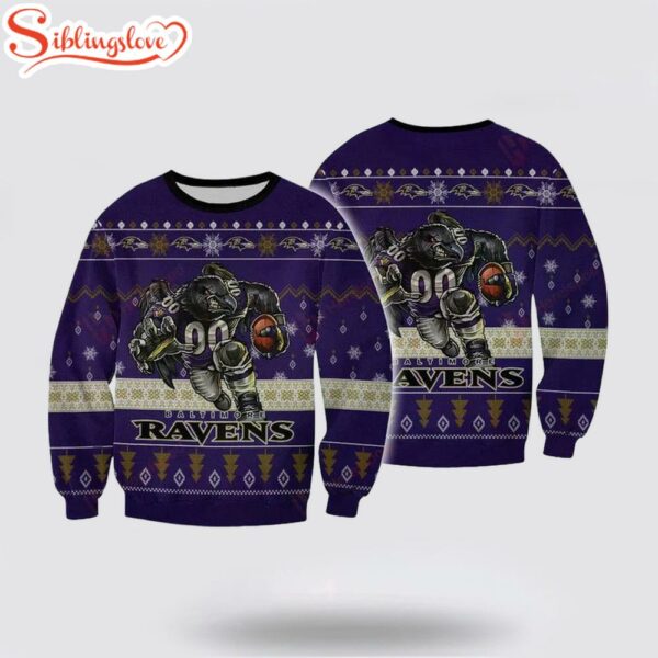 Nfl Baltimore Ravens Player Ugly Christmas Sweater