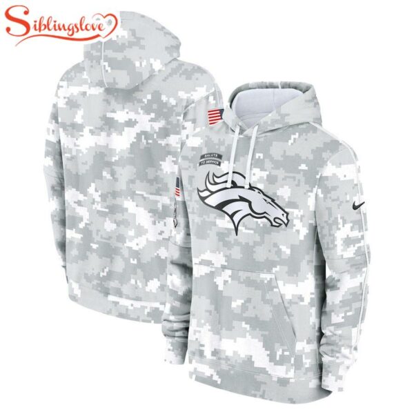 NFL Denver Broncos Salute To Service Camo 3D Hoodie