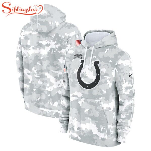 NFL Indianapolis Colts Salute To Service Camo 3D Hoodie