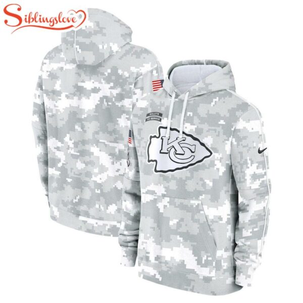 NFL Kansas City Chiefs Salute To Service Camo 3D Hoodie
