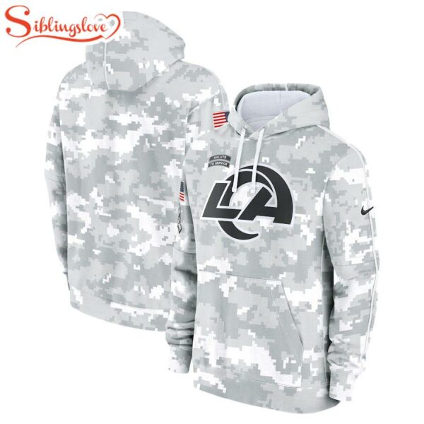 NFL Los Angeles Rams Salute To Service Camo 3D Hoodie