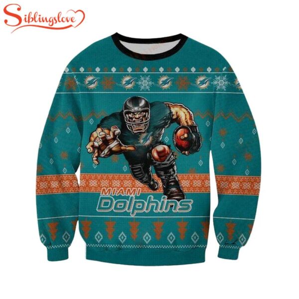 Nfl Miami Dolphins Player Ugly Christmas Sweater