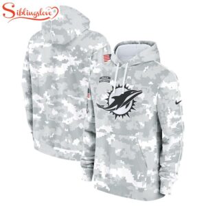 NFL Miami Dolphins Salute To Service Camo 3D Hoodie