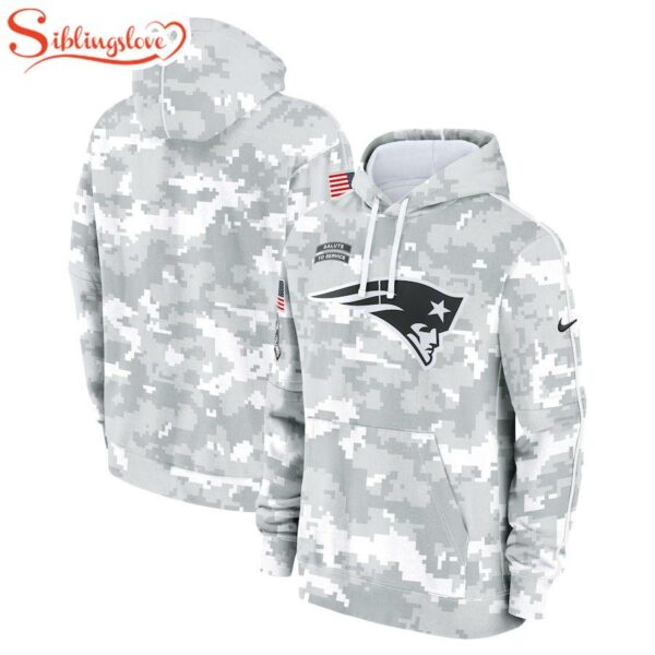 NFL New England Patriots Salute To Service Camo 3D Hoodie