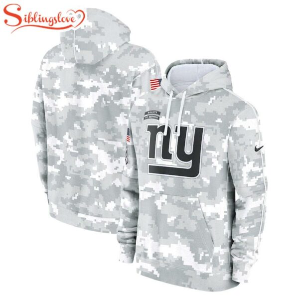 NFL New York Giants Salute To Service Camo 3D Hoodie