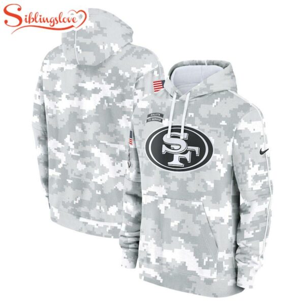 NFL San Francisco 49ers Salute To Service Camo 3D Hoodie
