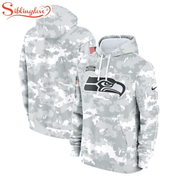 NFL Seattle Seahawks Salute To Service Camo 3D Hoodie