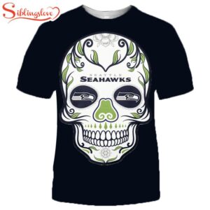 NFL Seattle Seahawks T-shirt cool skull for fans