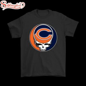NFL Team Chicago Bears x Grateful Dead Logo Band T-Shirt For Fans