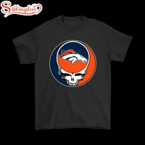 NFL Team Denver Broncos x Grateful Dead Logo Band T-shirt For Fans