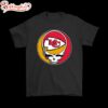 NFL Team Kansas City Chiefs x Grateful Dead Logo Band T-Shirt For Fans