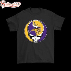 NFL Team Minnesota Vikings x Grateful Dead Logo Band T-Shirt For Fans