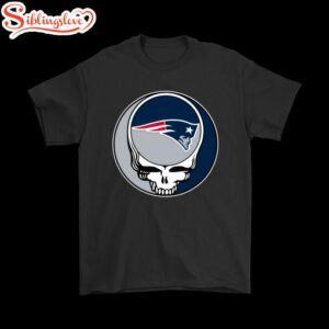 NFL Team New England Patriots x Grateful Dead Logo Band T-Shirt For Fans