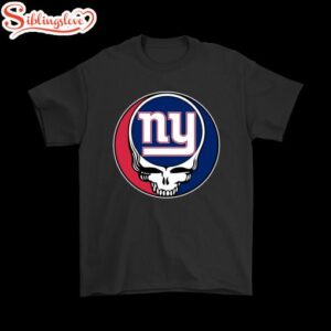 NFL Team New York Giants x Grateful Dead Logo Band T-Shirt For Fans