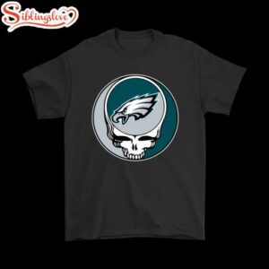 NFL Team Philadelphia Eagles x Grateful Dead Logo Band T-Shirt For Fans