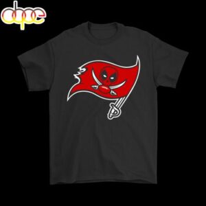 NFL Team Tampa Bay Buccaneers And Deadpool Logo Mashup T-Shirt For Fans