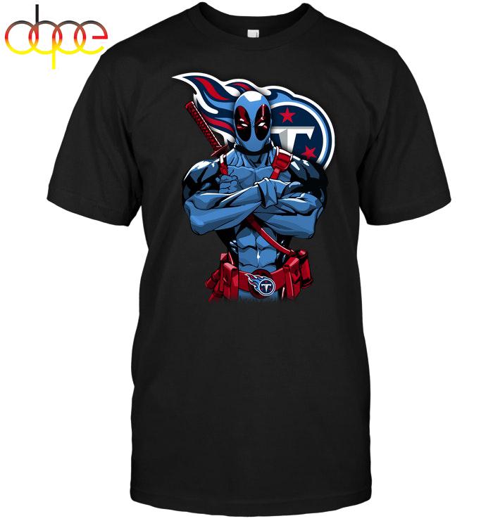 Nfl Tennessee Titans Giants Deadpool Tennessee Titans T-shirt For Fans 1 Nfl Tennessee Titans Giants Deadpool Tennessee Titans T-shirt For Fans