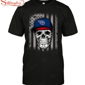 Nfl Tennessee Titans Skull Rock With Hat T-shirt For Fans